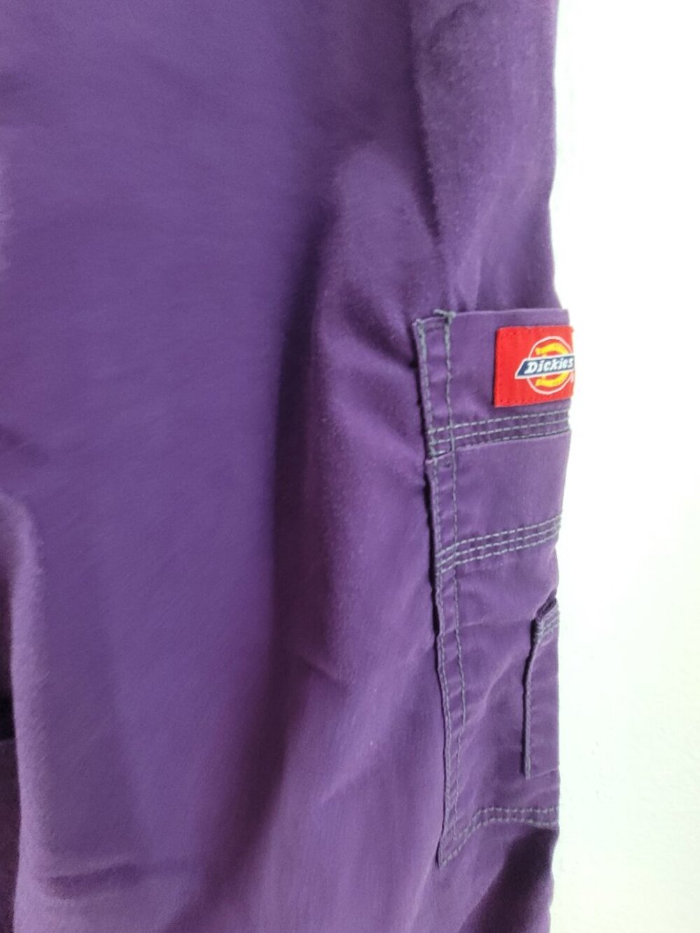 Dickies XL Tall Unisex Medical Scrub Pants Cotton B Solid Pattern Purple 857455T - Picture 6 of 11
